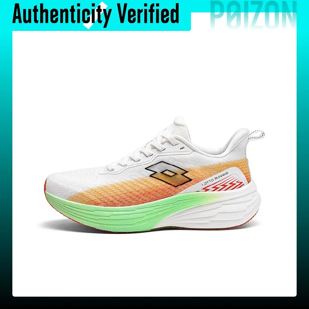LOTTO Cushioning Rebound Abrasion Resistant Slip Resistant Low top Running Shoes Women's White Orange 122421216-2