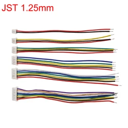 10Pcs JST 1.25 1.25mm 2/3/4/5/6/8/Pin Female Plug Wire Cable Connector 10CM 15CM 20CM 30CM Electronic Wires Sing Head