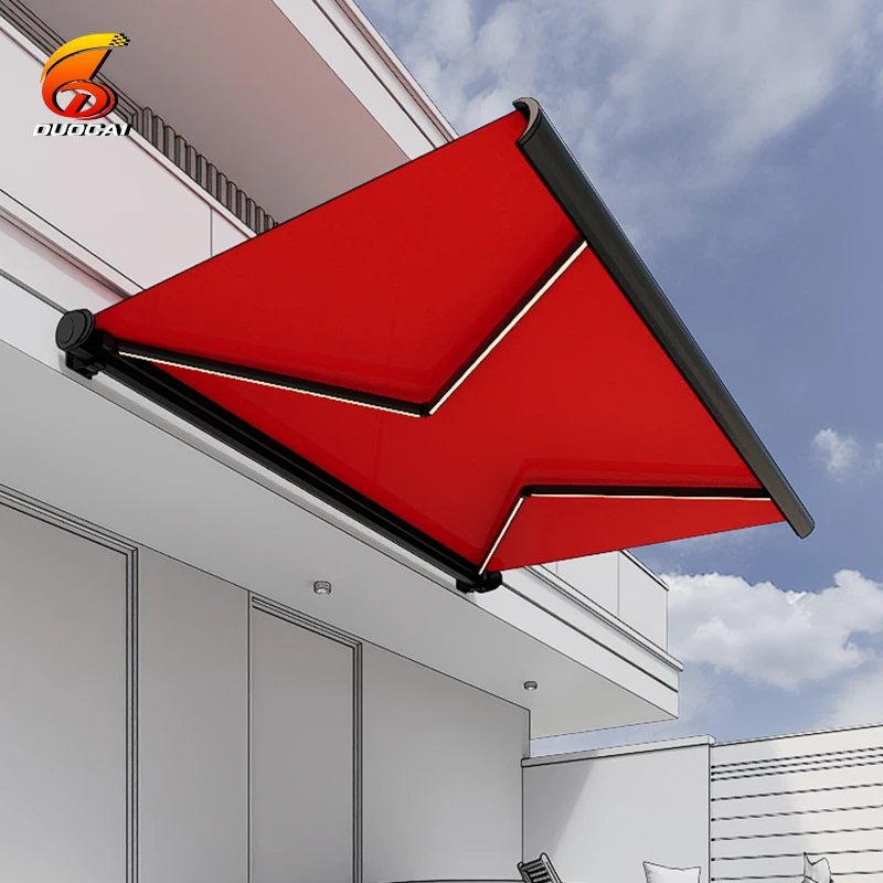 

4x3m Automatic Retractable Awning Roof Awnings With Led Light Canopy With LED Light Outdoor for Home