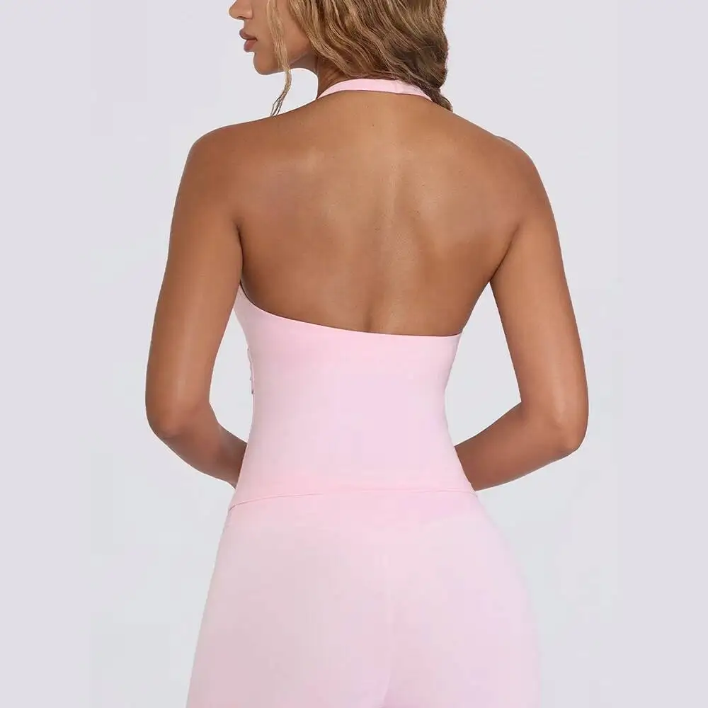 

Бесшовный спортивный бюстгальтер Naked Feel с перекрещенной спиной и лямкой на шее, тренировочный топ с противоударным дизайном, йогой, тренажерный зал, мы