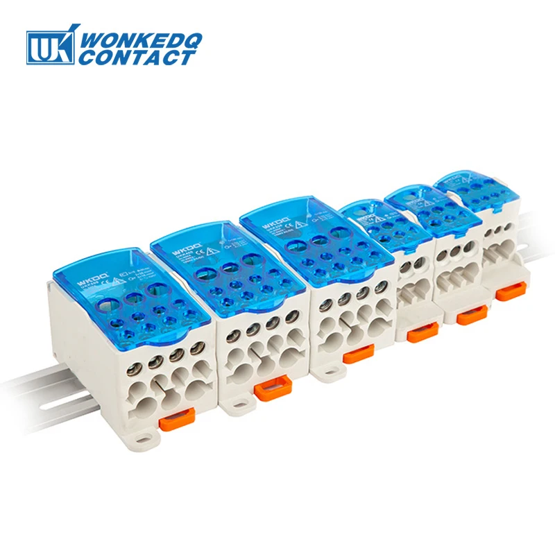 UKK Distribution Box One In Several Out Power Electrical Connector Junction Din Rail Terminal Block UKK80A/125A/160A/250A/400A