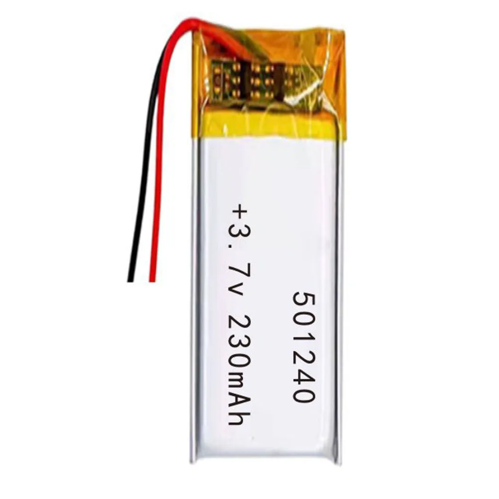 

2/5/10/20 Pcs 3.7V 230mAh 501240 Lithium Polymer Ion Battery 2.0mm JST Connector