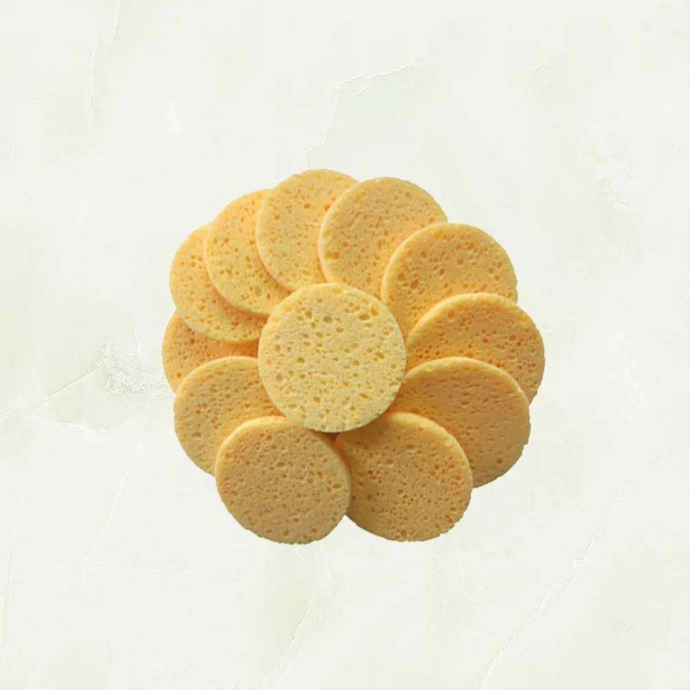 20 piezas redondo 65X8Mm limpieza facial Puff almohadillas desmaquillantes esponja cojín para pieles sensibles limpieza profunda Control de aceite viaje