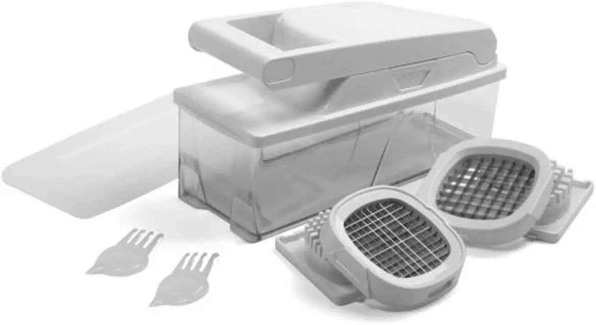 

Large Capacity Food Chopper with 3 Interchangeable Grids for Slicing and Dicing Vegetables Fruit Cheese