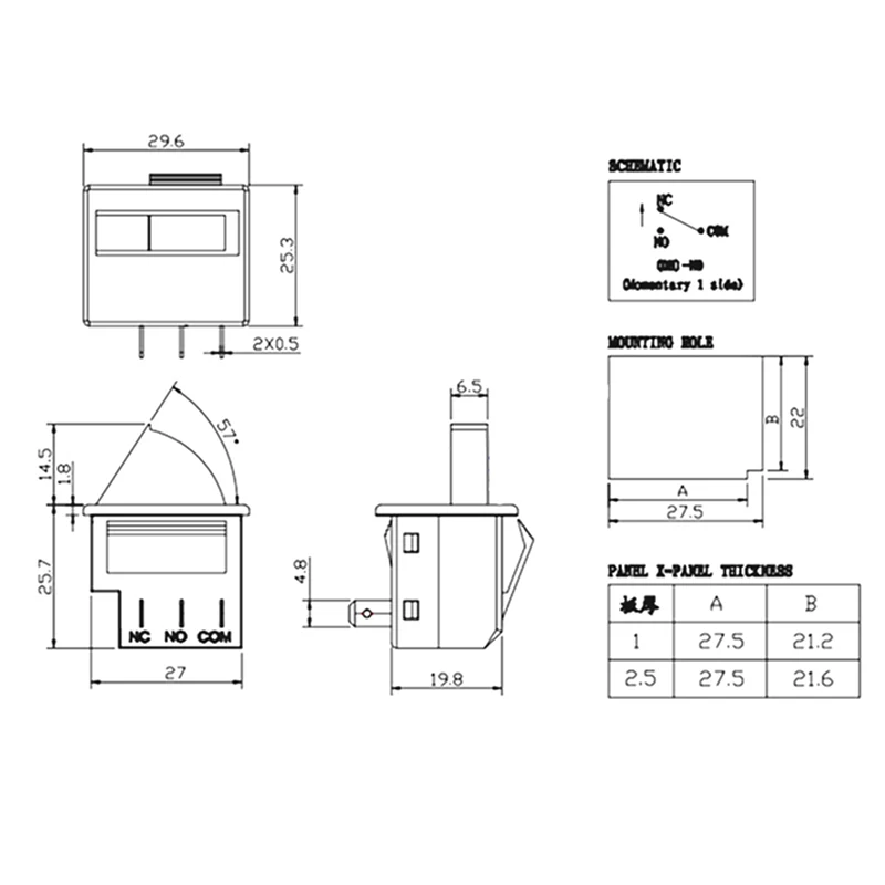 Spina a 2 pin/3 pin interruttore luce porta frigorifero parti controllo illuminazione compatibile con Hisense Haier