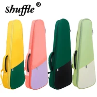 Bolsa para guitarra hawaiana para ukelele de 23/24/26/27 pulgadas, bolsa impermeable de algodón serie Rainbow, tela Oxford con accesorios para ukelele de algodón