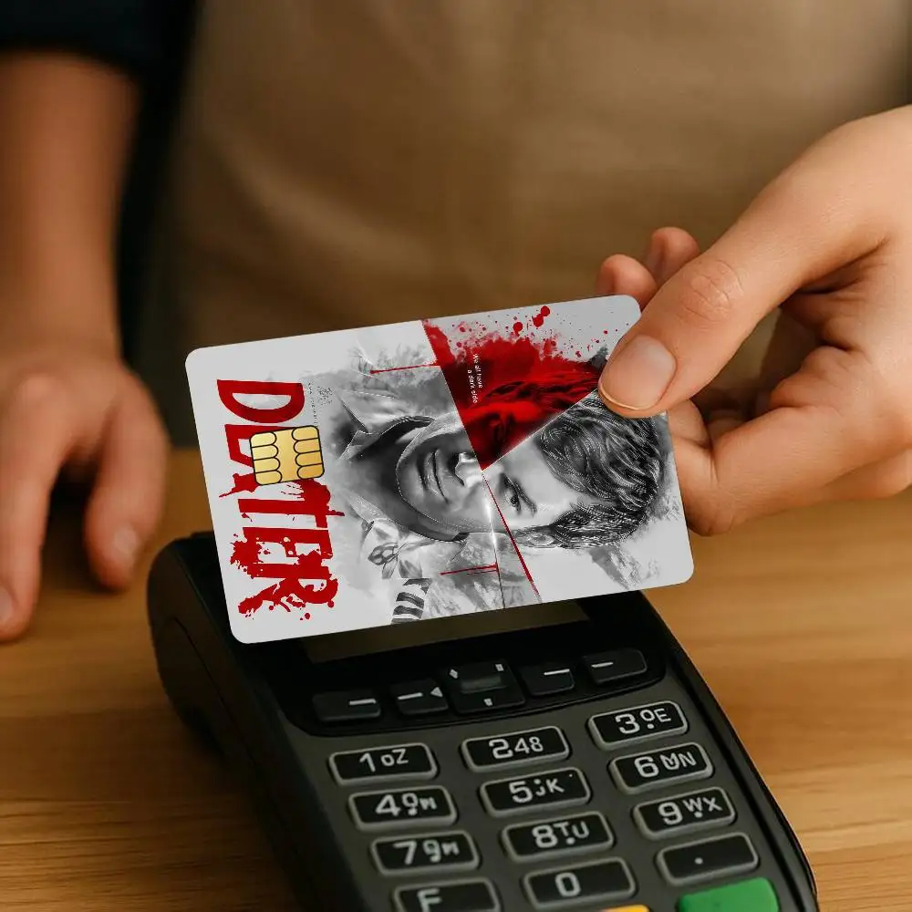 TV D-Dexter Credit Card for Bank Debit Decorative Protection 4PCS Anti-scratch Waterproof Stickers Bus Subway Library