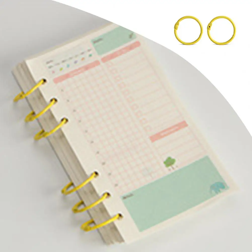 Paper Card Binder Rings Colorful Metal Binder Rings Versatile Office School Supplies for Document Organization Keychains