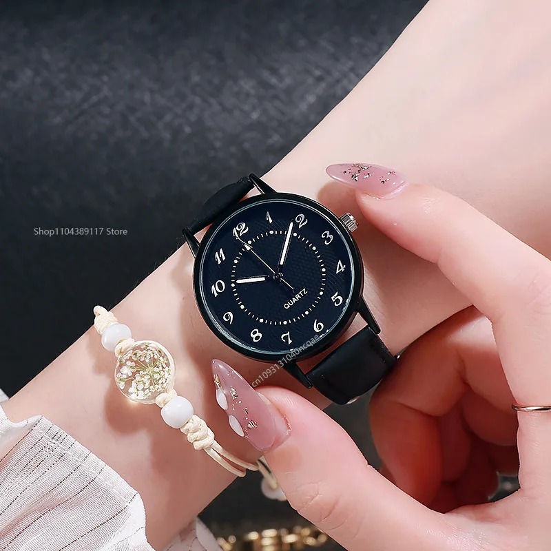 Orologio da donna alla moda analogico al quarzo Wirstwatch cinturino in pelle luminosa orologio da donna casual regalo da polso coppia orologi Reloj Mujer