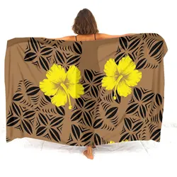 Custom Sarong Ladies Skin Friendly Comfort Sarong One-Piece Veil Party Party Temperament Coat Polynesian Retro Art Custom