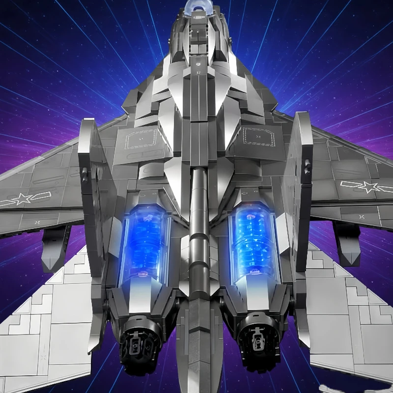 Building Block Assembly Military Aircraft Model J-16d Fighter Jet Assembly Aircraft Model Boy Birthday Gift Aviation Collection