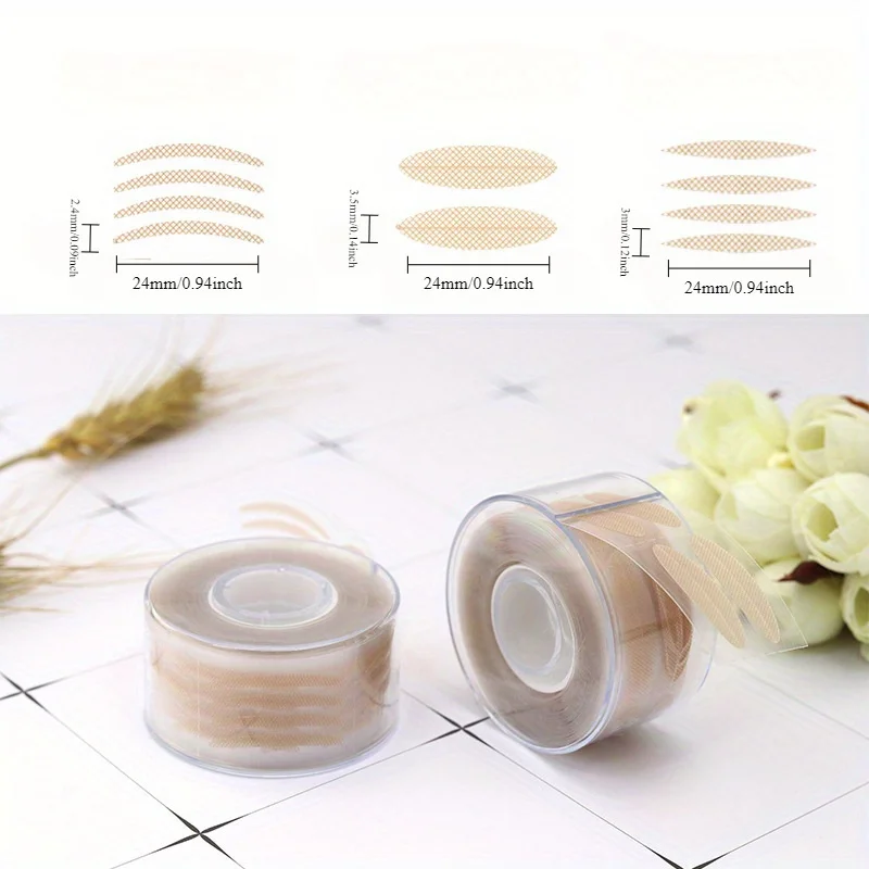 600 pcs 1 ชุดสติกเกอร์เทปตาที่มองไม่เห็น Double Fold Eyelid Lace Eyelash เทป Self-กาวขนตาเครื่องมือ Lashes Patch