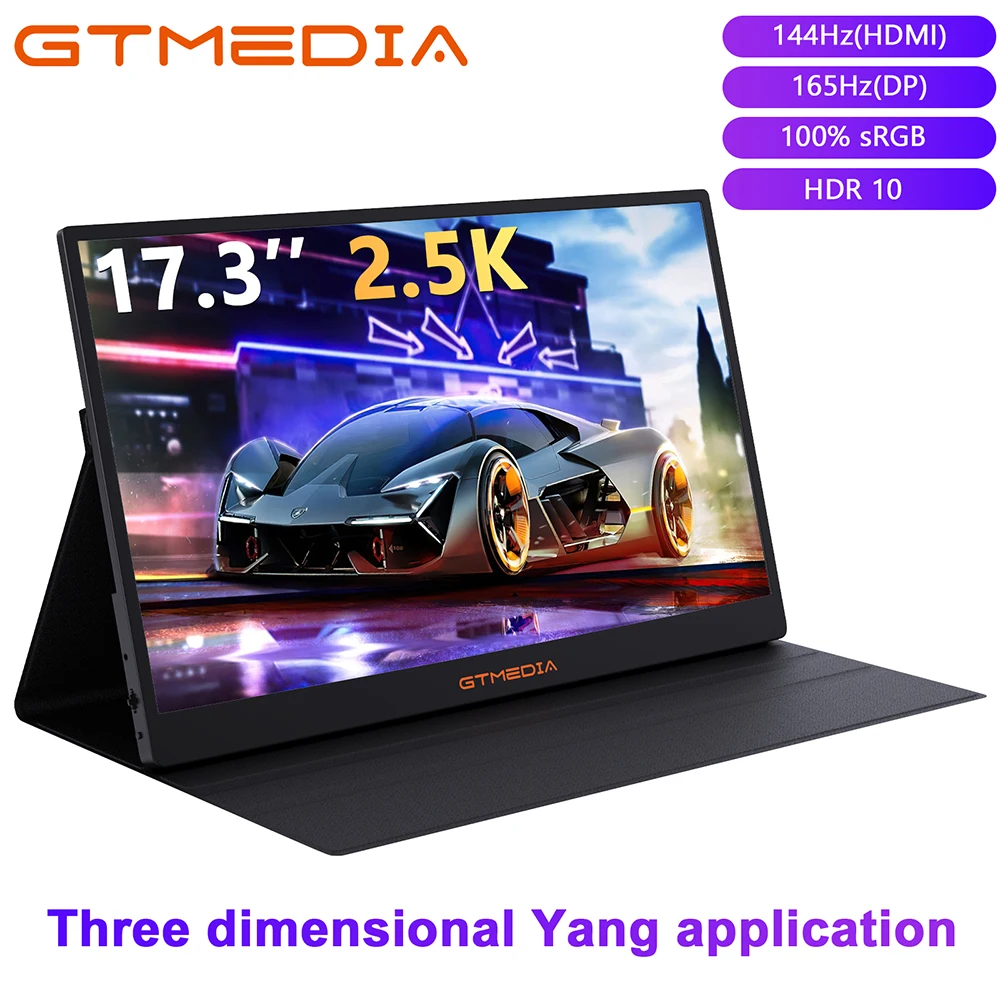 

GTMEDIA GAME MATE 173 17.3inch 2.5K 144HZ Portable Display 2560 * 1440 Display Game Screen For Laptop Phone Xbox PS4/5 Switch