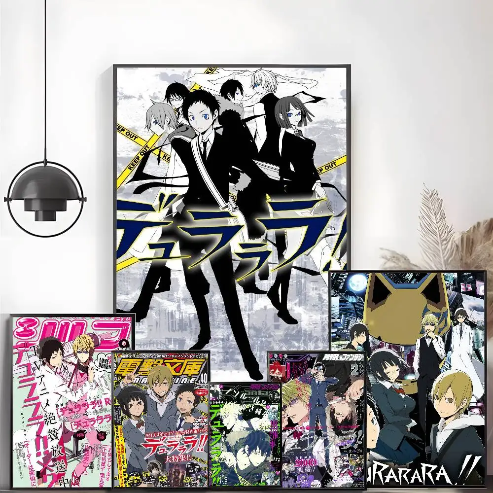 D-durarara 3way Stand-off Anime Poster No drilling required leaves no marks Self-adhesive stickers can be applied to any surface