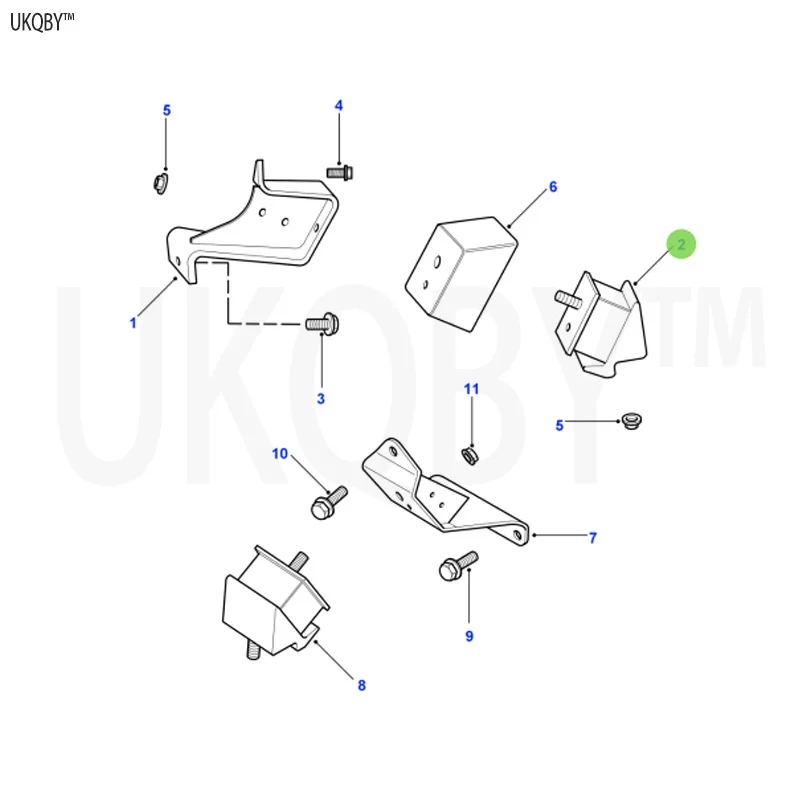 La nd Ro ve r Di sc ov e ry 2 1998-2004 Classic KKB102450 Engine Rubber Mount