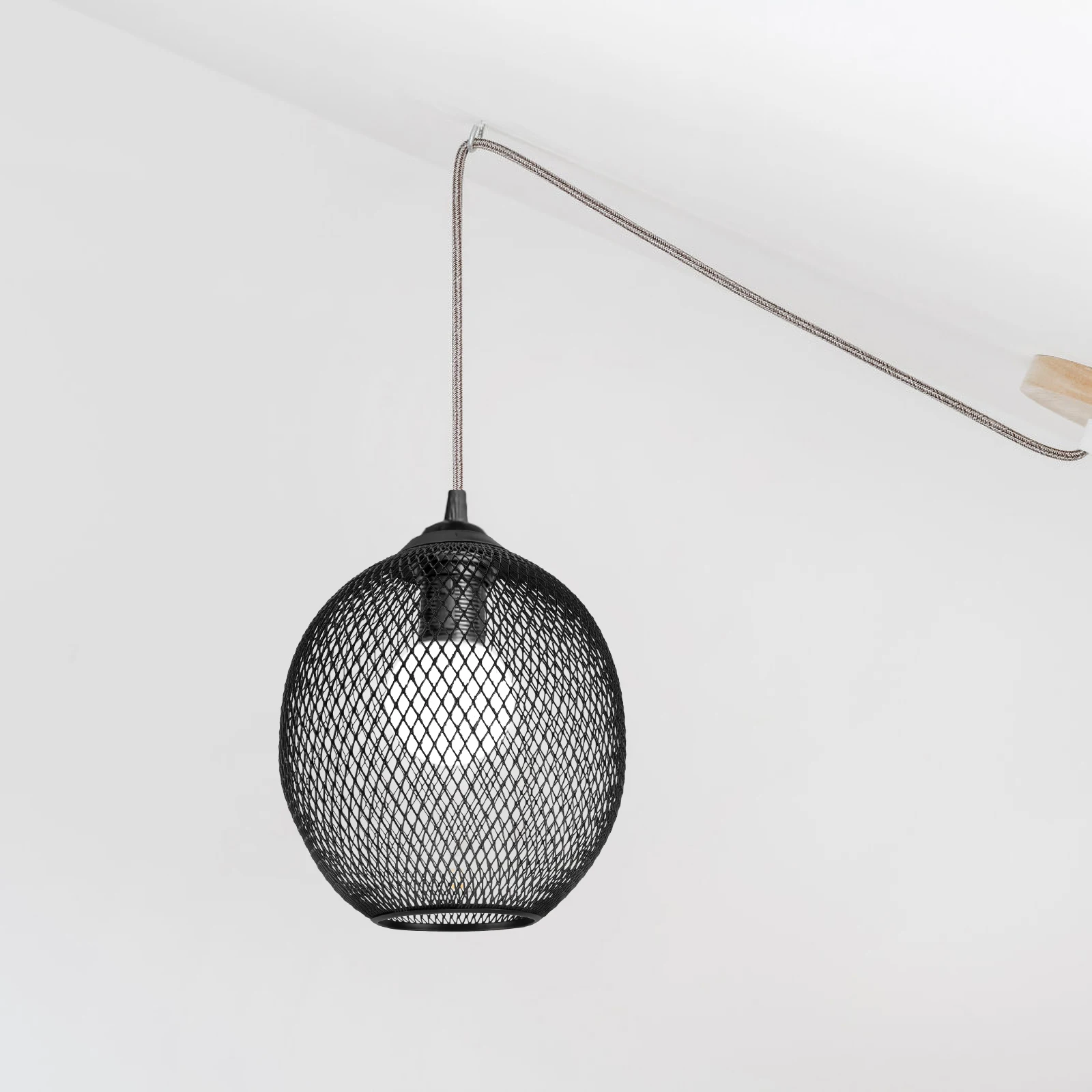 

Geometric Lampshade Shell 16x21 Cylinder Metal Pendant Light Cover Wire Mesh Shade Lamp Shades Fixtures Household