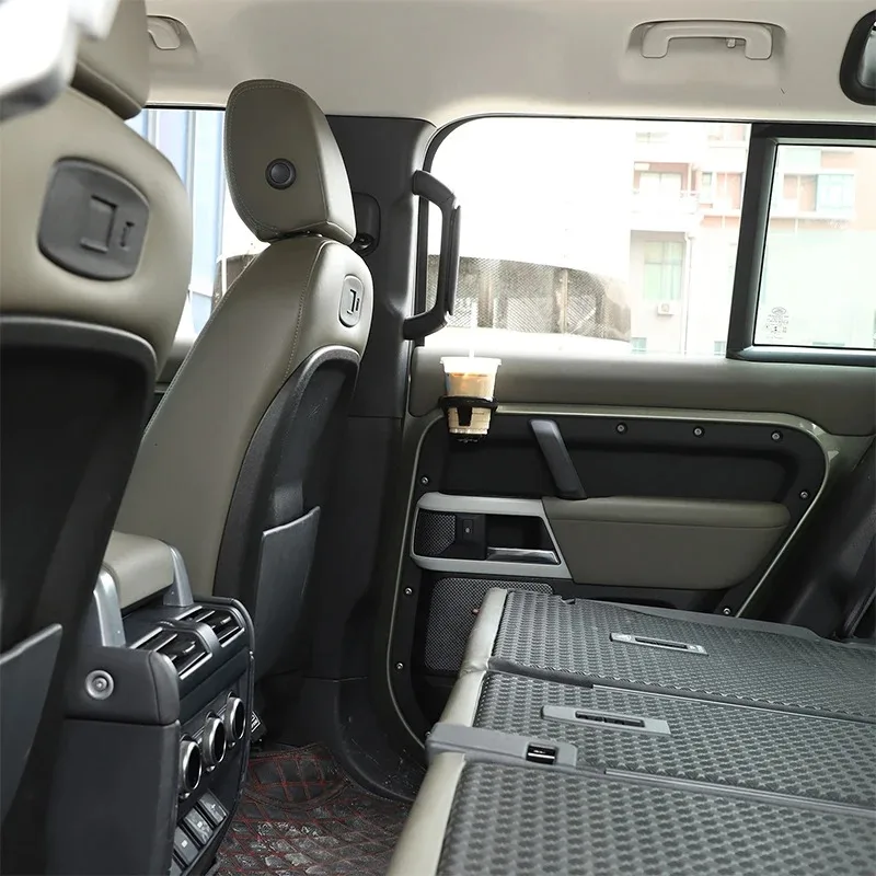 

Для Land Rover Defender 90 110 130 2020-2025: Держатель для стакана/кружки из углеродистой стали, черный, для внутренней дверной панели автомобиля, аксессуар для авто