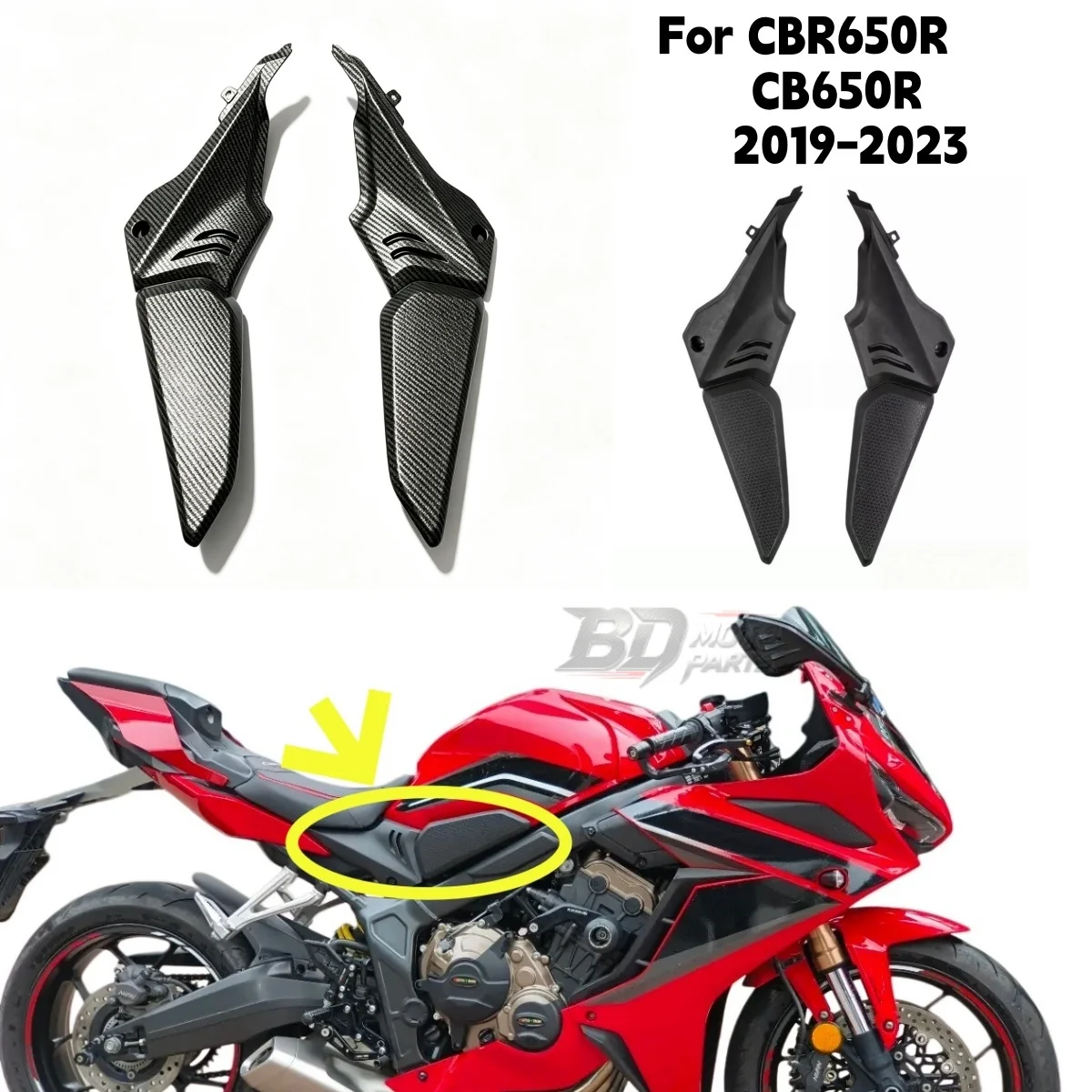 For Honda CBR650R CB650R 2019 2020 2021  2022 2023 Motorcycle Fuel Tank Side Cover Fairing Side Panel Frame Guard Protector Kit