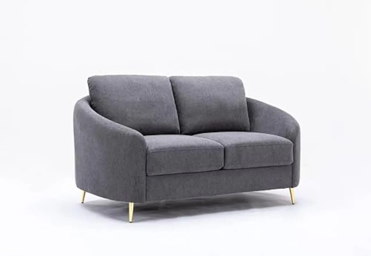 Loveseat, Gray Linen