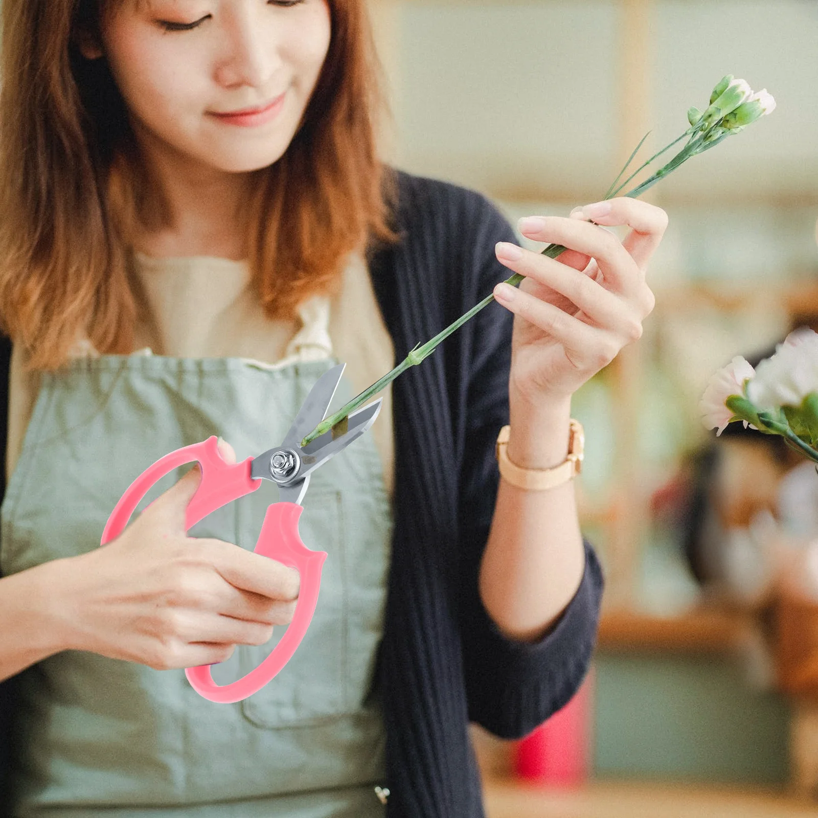 

1Pcs High Quality Gardening Shear Stainless Steel Sharp Blade Pruning Shear Pink Practical Branch Cutter for Garden Floral