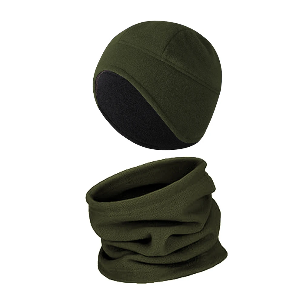 طقم قبعة صغيرة ووشاح شتوي ، غطاء جمجمة تزلج مقاوم للرياح ، مشد لتدفئة الرقبة ، وشاح الوجه #1