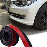 Rubber Body Trim Strip Car Front Bumper Lip Spoiler Protector Side Skirt Width Skirt Strip Protector Accessories Universal