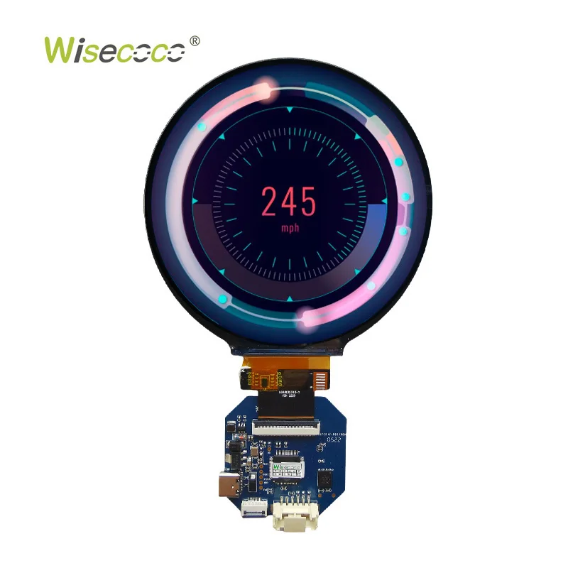 Модуль дисплея Wisecoco 4 дюйма TFT LCD 720*720 Uart IPS, круглый экран с интерфейсом SPI+RGB