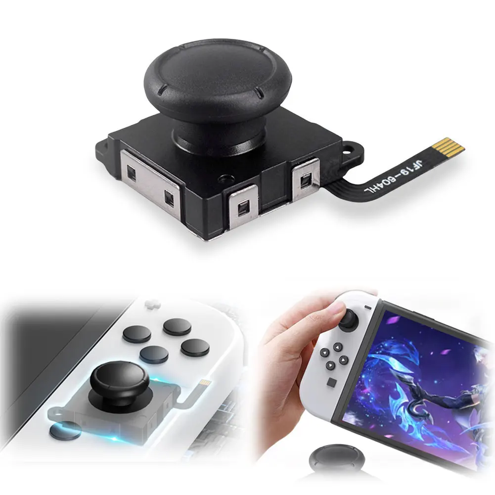 Hall Effect Joystick for Nintendo Switch/Lite/OLED Joycon Analog Thumb Stick No Drifting Hall Electromagnetic 3D Analog Stick