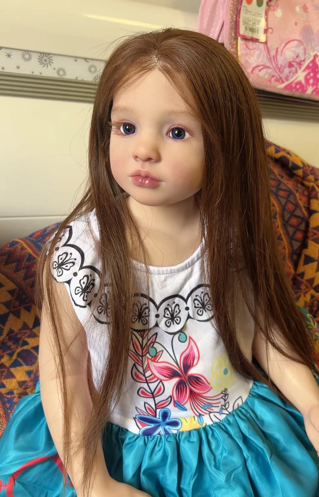 42Inch Painted Reborn Doll Aloenka Toddler Hand-Rooted Hair DIY Toy
