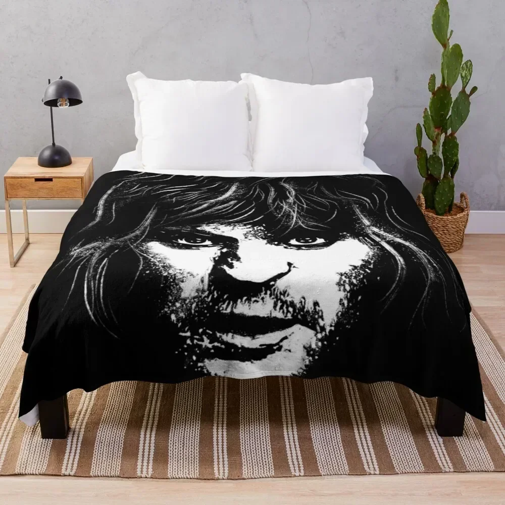 

Portrait of Noel Fielding Throw Blanket Stain Resistant Cozy Warm Blanket