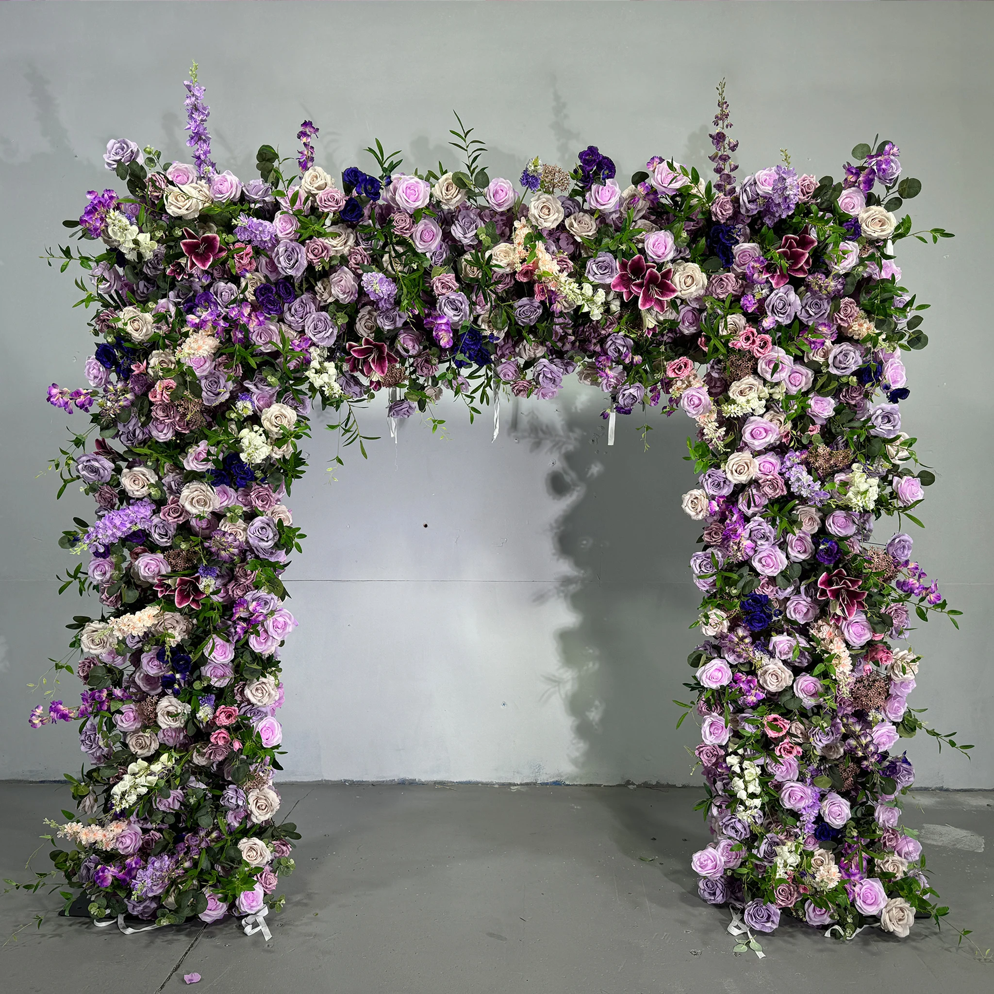 

ATV Custom Purple Artificial Flower Arch Wed Arch For Wedding Decoration