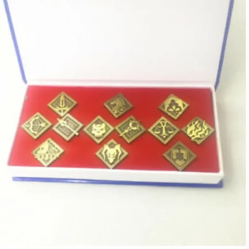 12PCs anime Fate Grand order FGO metal badge brooch pin button New in gift box