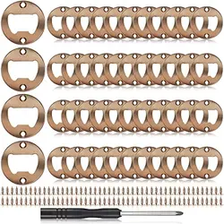 10/25/40pc Sets Bottle Opener Inserts Kits Round DIY Bottle Opener Hardware Kit Round Iron DIY Bottle Opener for Bar Kitchen Pub