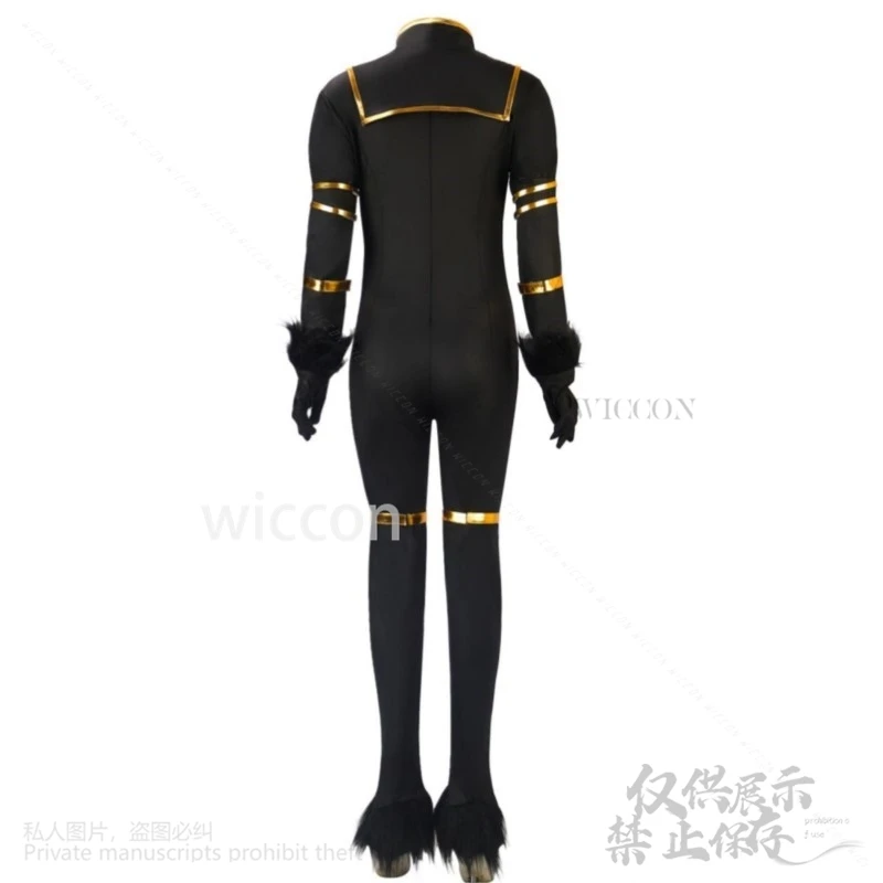 Disfraz de Anime Eminence In Shadow Delta para mujer adulta, mono negro apretado, traje de Carnaval de Halloween, pelucas sexys