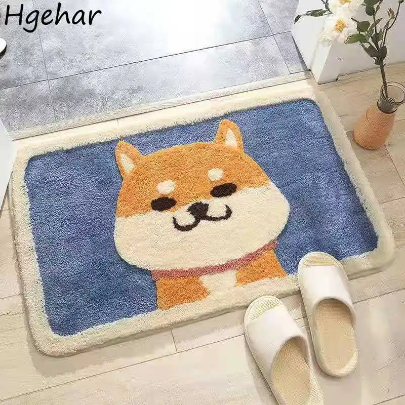 Bathroom Mat Cartoon Washable Cute Water Absorbent Non-slip Quick Dry Home Textile Bedroom Soft Household Doormats Decor New