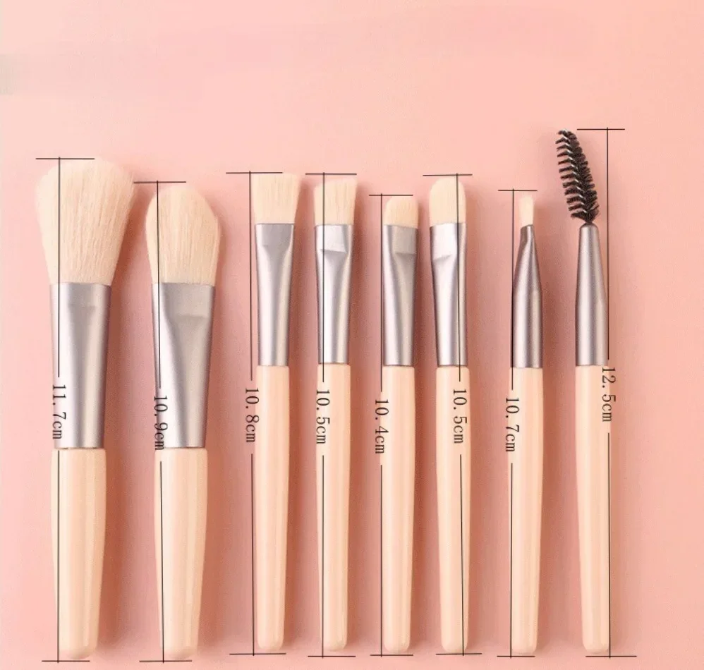 ชุดแปรงแต่งหน้าขนนุ่ม 8 ชิ้น สำหรับเครื่องสำอาง รองพื้น บลัชออน แป้ง อายแชโดว์ แปรงคาบูกิ แปรงเบลนด์เครื่องสำอาง อุปกรณ์เสริมความงาม