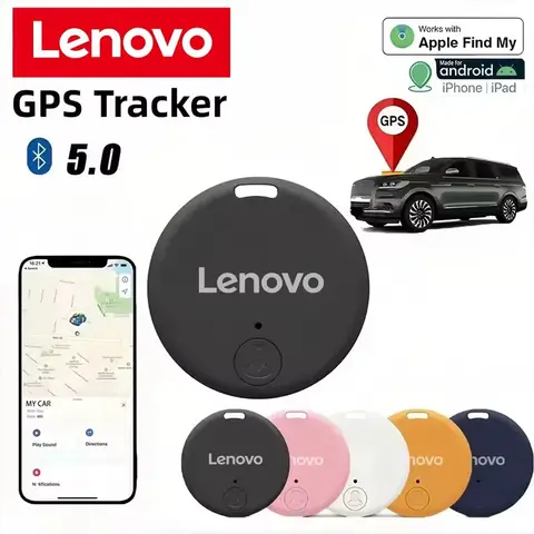 Lenovo GPS Tracker Bluetooth 5.0 Anti-Lost GPS Mini Device Pet Kids Bag Wallet Tracking For IOS Android Smart Finder Locator