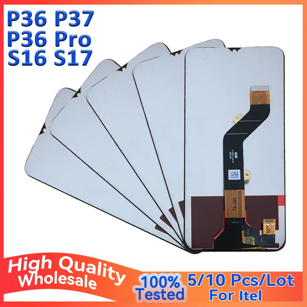 

Wholesale Lot 5/10 Pieces For Itel P36 P36 Pro P37 Lcd Display Screen With Touch Assembly For Mobile Phone S16 S17