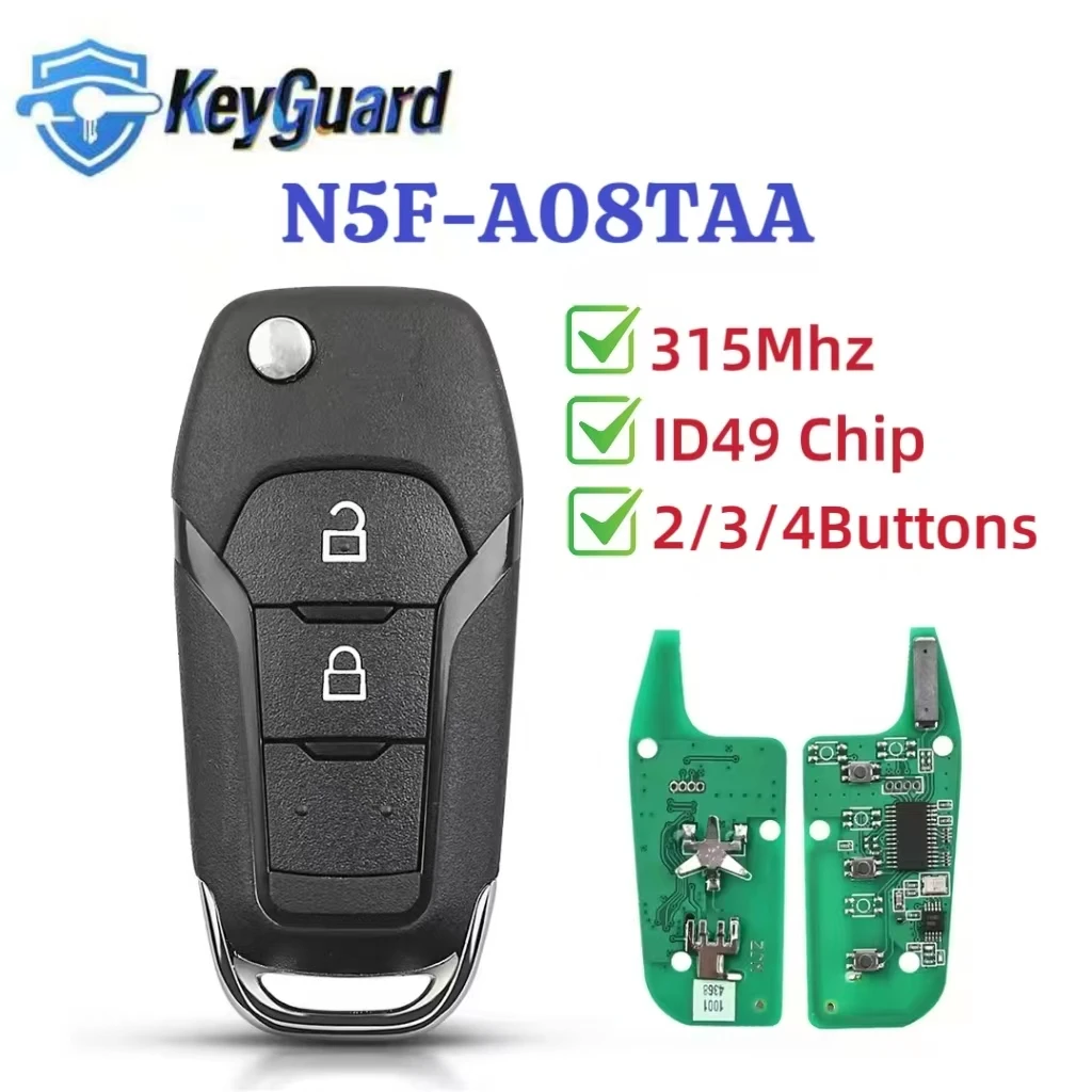 Keyguard مفتاح السيارة عن بعد لفورد F150-F550 فيوجن اكسبلورر N5F-A08TAA ID49Chip 315 Mhz التحكم الذكي التلقائي HU101 #1