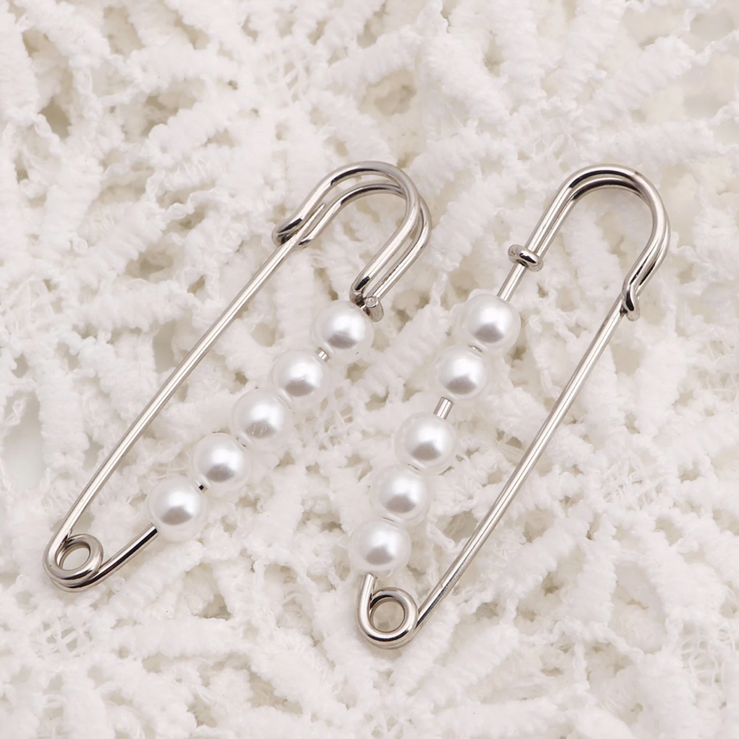 Silver Safety Pins Stainless Steel Needles Large Safety Pin Brooch DIY Craft Sewing Tools Jewelry Apparel Accessories