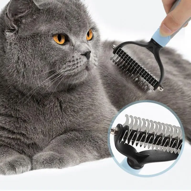 Nuevo Cepillo Profesional para Eliminar el Pelo de Mascotas, Herramienta de Aseo para Perros, Recortador de Pelo para Cachorros, Peines para Recortar el Pelo de Mascotas