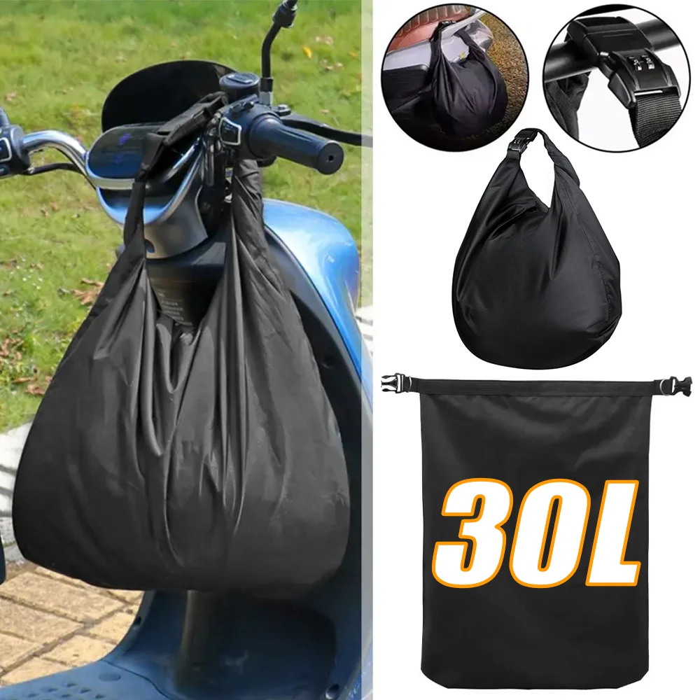 Portable Motorbike Helmet Bag Waterproof Anti-theft Combination Lock Luggage Storage Bags Rider Travel Motorcycle Equipments Bag