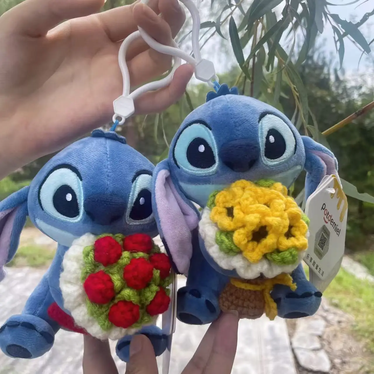 ليلو وستيتش ويني ذا بوه ألعاب الدمى القطيفة قلادة صغيرة لطيف أفخم حقيبة سلسلة مفاتيح معلقة هدايا عيد الميلاد للأطفال