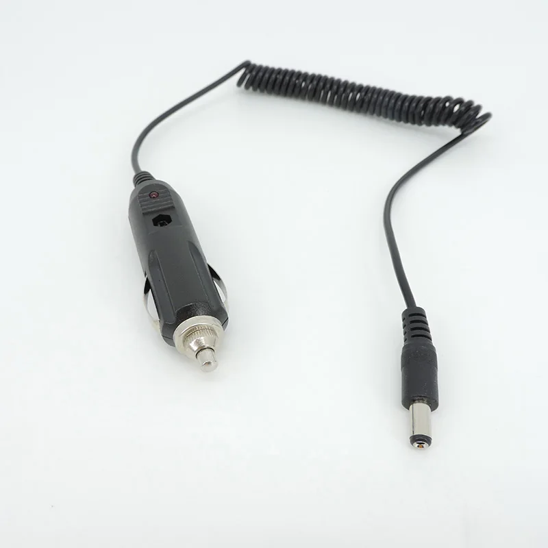 DC 12V 24V Carregador de isqueiro para 5,5x2,1 milímetros de carregamento conector de alimentação Cabo Spring Cord Line E1