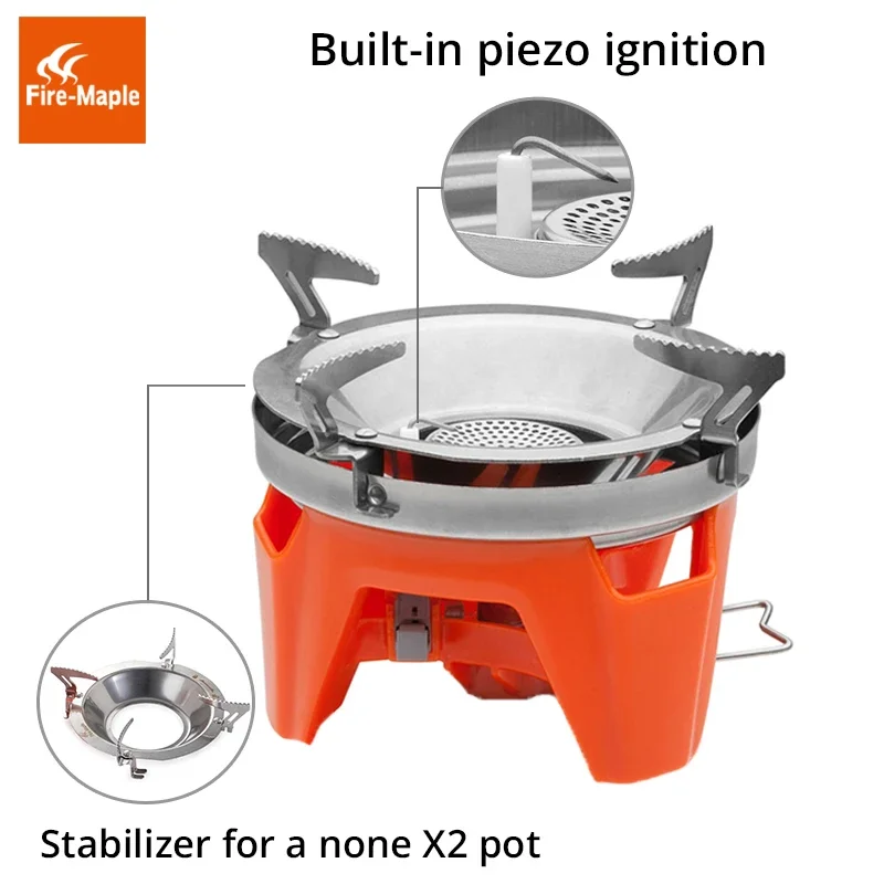 Fire Maple Camping Gas Stove Cooking System Heat Exchanger Pot 1L Portable Outdoor Tourist  Hiking Cookware Burners FMS-X2