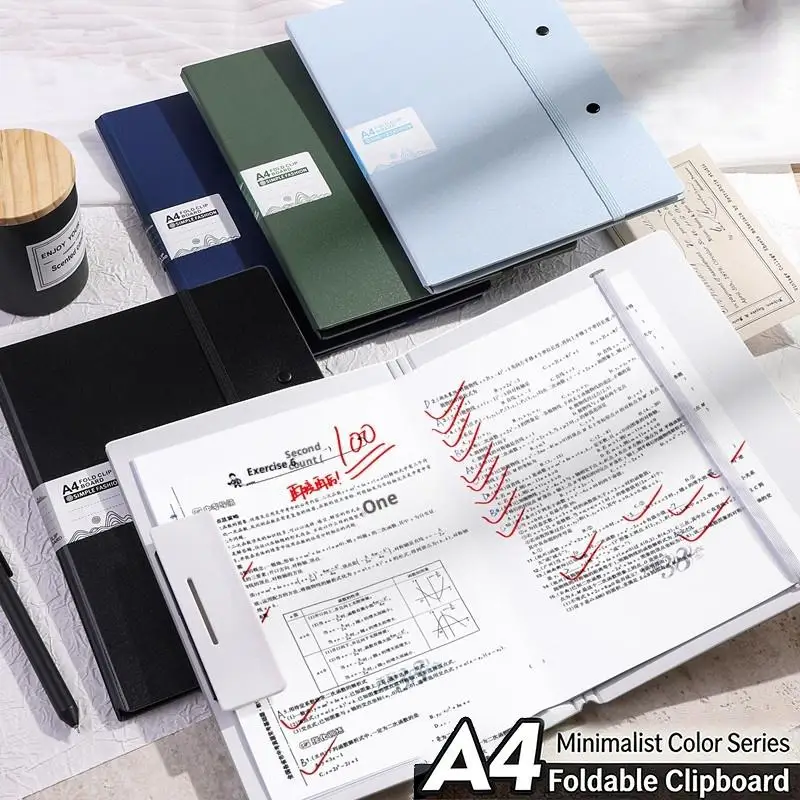 

A4 to A5 Foldable File Folder Document Organizer Student Test Paper Storage Folder for Office School Supplies