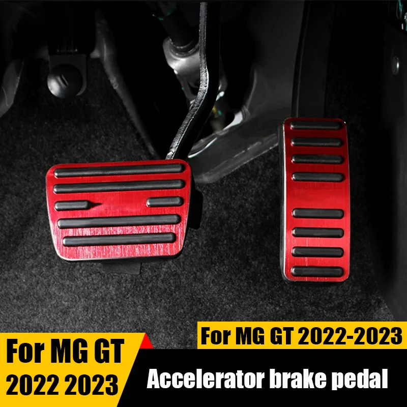 For MG GT 2022 2023 Accelerator pedal anti slip pad aluminum alloy brake protective plate interior trim