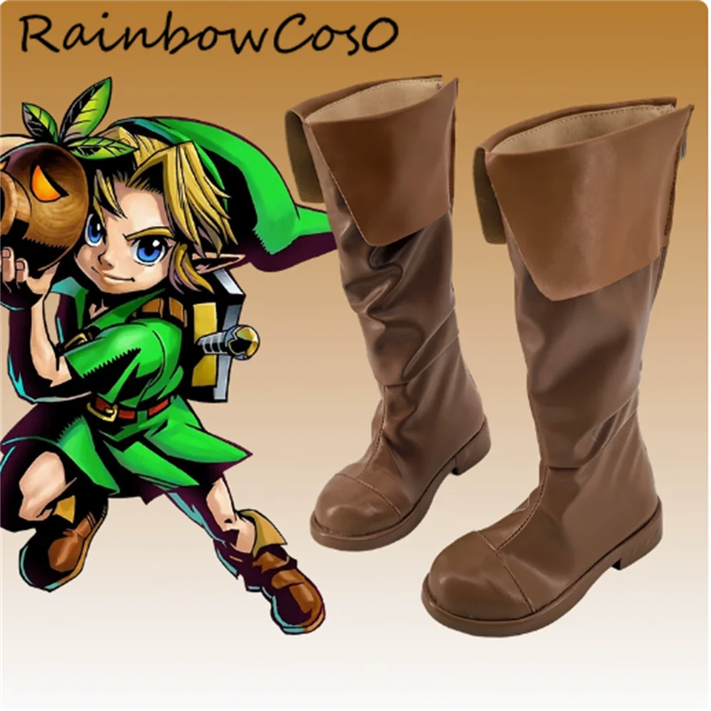 Link Cosplay Scarpe Stivali Gioco Anime Party Halloween RainbowCos0 W4976