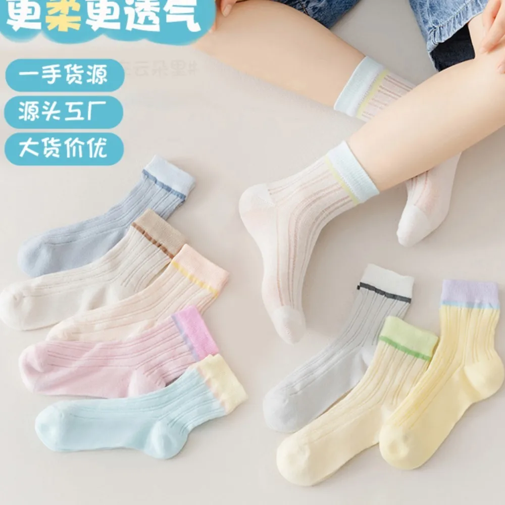 Children's socks Summer thin baby sock babies short sock toddler kids socks high stretch mesh sock meia infantil stocking