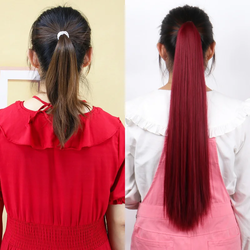 Ponytail Wig for Women Long Hair Claw Clip Long Straight High Ponytail Fluffy Natural Claw Clip Long Straight Hair Wigwig view 2
